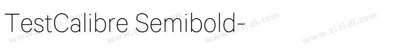 TestCalibre Semibold字体转换